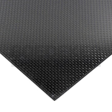 Plancha de fibra de kevlar-carbono una cara con resina epoxy - 400 x 400 x  1 mm.