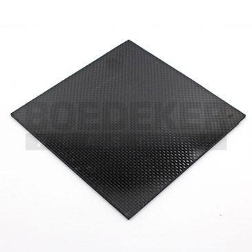 Plancha de fibra de kevlar-carbono una cara con resina epoxy - 400 x 400 x  1 mm.